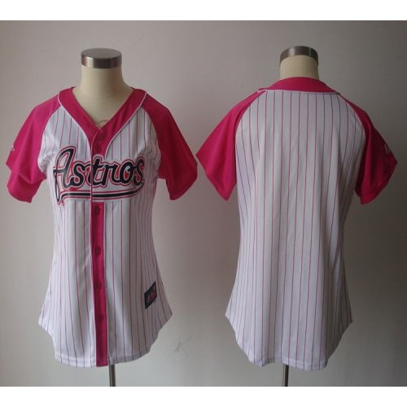 Astros Blank White/Pink Women's Splash Fashion Stitched MLB Jersey Astros Blank White/Pink Women's Splash Fashion Stitched MLB Jersey
