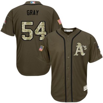 Athletics #54 Sonny Gray Green Salute to Service Stitched Youth MLB Jersey Athletics #54 Sonny Gray Green Salute to Service Stitched Youth MLB Jersey