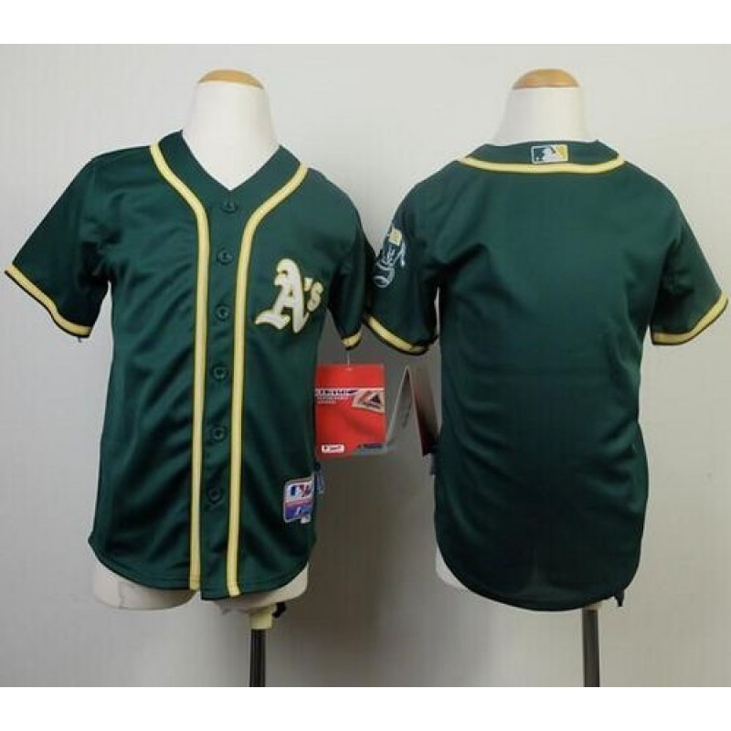 Athletics Blank Green Cool Base Stitched Youth MLB Jersey Athletics Blank Green Cool Base Stitched Youth MLB Jersey