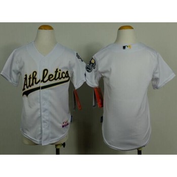 Athletics Blank White Cool Base Stitched Youth MLB Jersey Athletics Blank White Cool Base Stitched Youth MLB Jersey