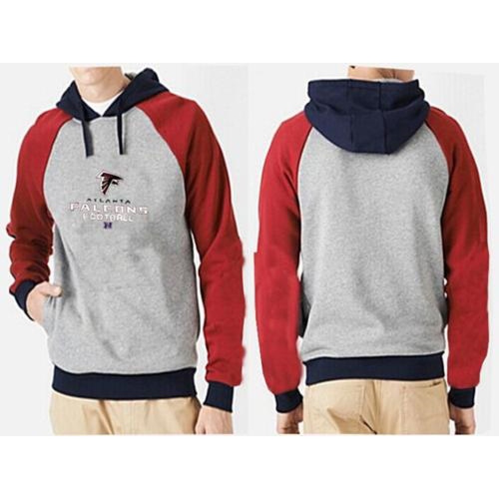Atlanta Falcons Critical Victory Pullover Hoodie Grey & Red