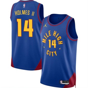 Men's Denver Nuggets #14 DaRon Holmes II Blue 2024 Draft Statement Edition Stitched Basketball Jersey Men's Denver Nuggets #14 DaRon Holmes II Blue 2024 Draft Statement Edition Stitched Basketball Jersey