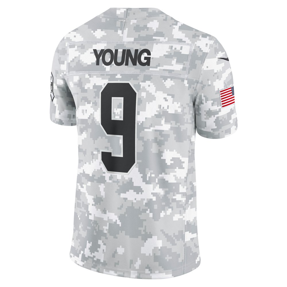 Men's Carolina Panthers Bryce Young Arctic Camo 2024 Salute to Service Limited Jersey Men's Carolina Panthers Bryce Young Arctic Camo 2024 Salute to Service Limited Jersey