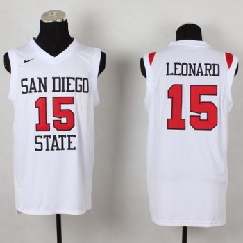 Aztecs #15 Kawhi Leonard White Basketball Stitched NCAA Jersey Aztecs #15 Kawhi Leonard White Basketball Stitched NCAA Jersey