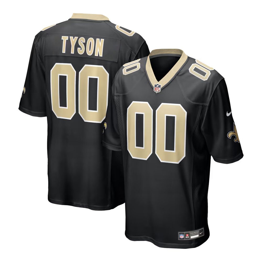 Youth New Orleans Saints Jordyn Tyson Black 2026 NFL Draft Game Jersey