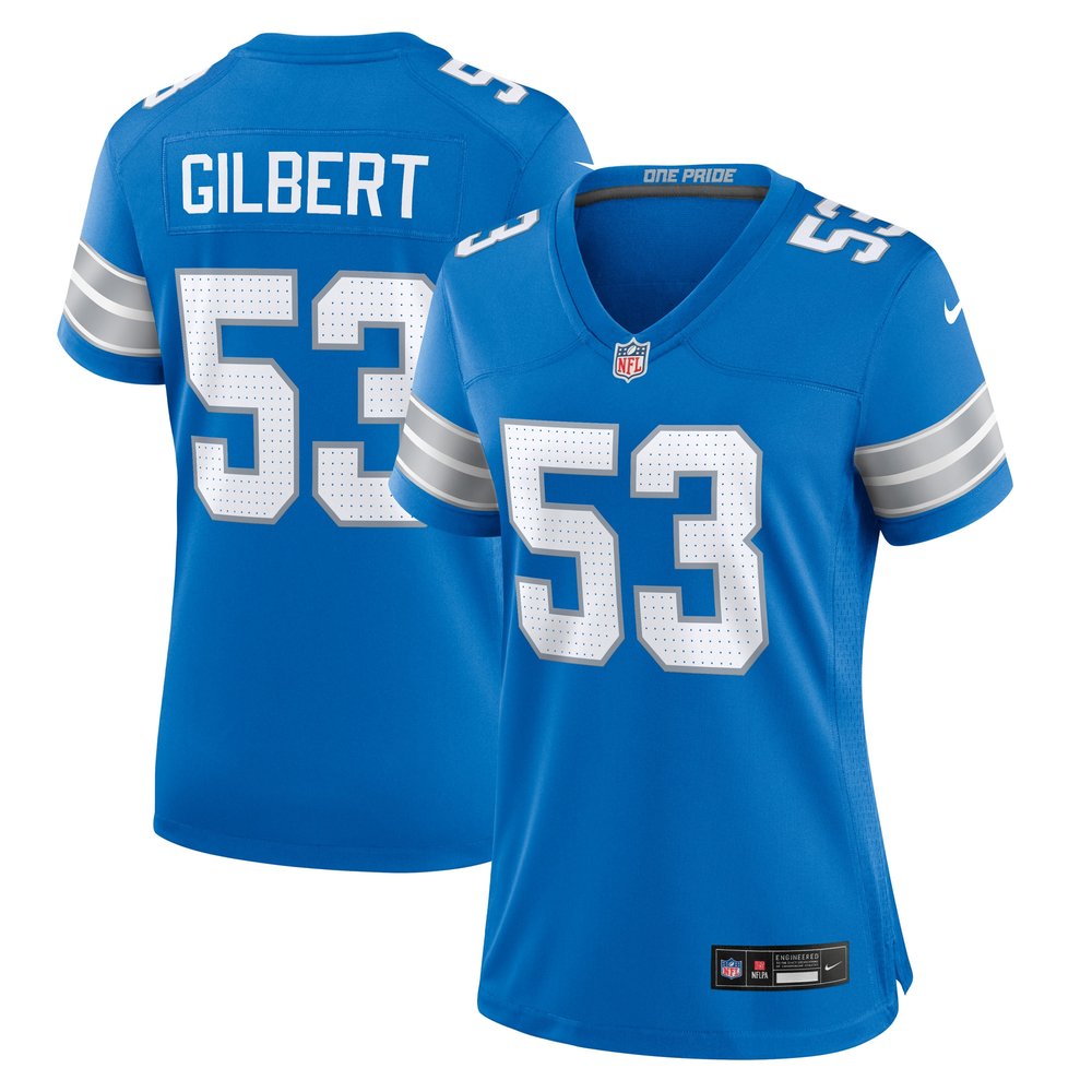 Women's Detroit Lions DaRon Gilbert  Blue Game Jersey