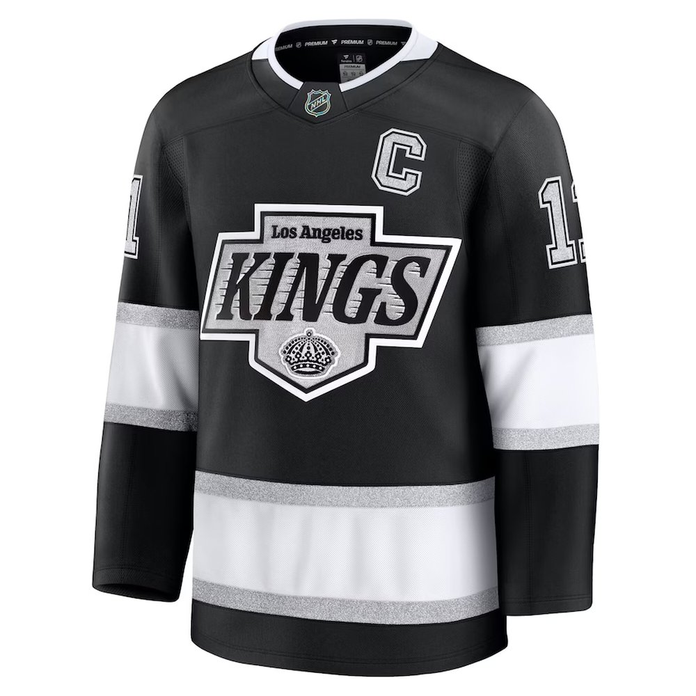 Men's Los Angeles Kings #11 Anze Kopitar Black Home Premium Jersey Men's Los Angeles Kings #11 Anze Kopitar Black Home Premium Jersey