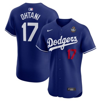 Men's Los Angeles Dodgers #17 Shohei Ohtani Royal 2024 World Series Alternate Elite Player Jersey Men's Los Angeles Dodgers #17 Shohei Ohtani Royal 2024 World Series Alternate Elite Player Jersey
