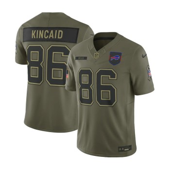 Youth's Buffalo Bills #86 Dalton Kincaid Nike Olive 2025 Salute to Service Retired Limited Jersey Youth's Buffalo Bills #86 Dalton Kincaid Nike Olive 2025 Salute to Service Retired Limited Jersey