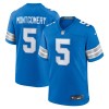 Men's Detroit Lions David Montgomery Blue Game Jersey