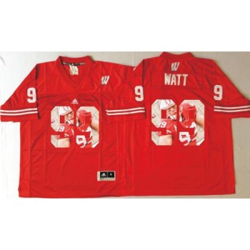 Badgers #99 J.J. Watt Red Player Fashion Stitched NCAA Jersey Badgers #99 J.J. Watt Red Player Fashion Stitched NCAA Jersey