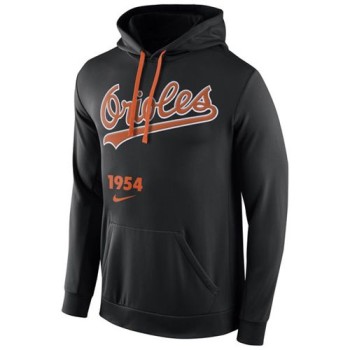 Baltimore Orioles Cooperstown Performance Pullover Black MLB Hoodie Baltimore Orioles Cooperstown Performance Pullover Black MLB Hoodie