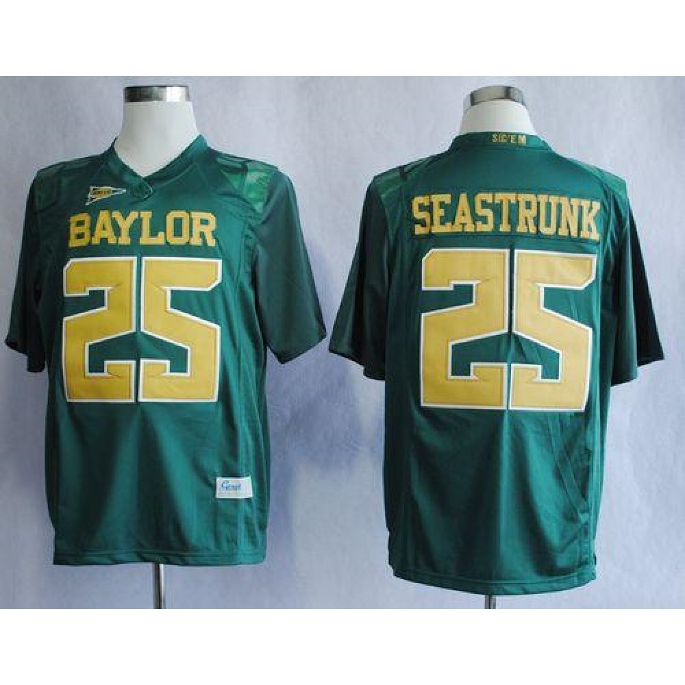 Bears #25 Lache Seastrunk Green Stitched NCAA Jersey