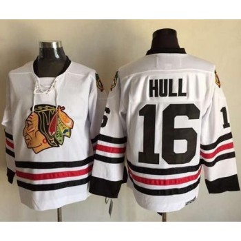 Blackhawks #16 Bobby Hull White CCM Throwback Stitched NHL Jersey Blackhawks #16 Bobby Hull White CCM Throwback Stitched NHL Jersey