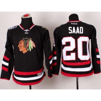 Blackhawks #20 Brandon Saad Black 2014 Stadium Series Stitched Youth NHL Jersey Blackhawks #20 Brandon Saad Black 2014 Stadium Series Stitched Youth NHL Jersey