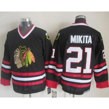 Blackhawks #21 Stan Mikita Black CCM Throwback Stitched NHL Jersey Blackhawks #21 Stan Mikita Black CCM Throwback Stitched NHL Jersey