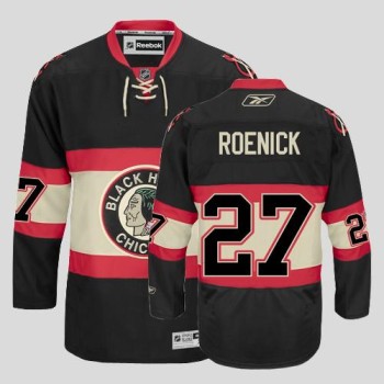 Blackhawks #27 Jeremy Roenick Stitched Black New Third NHL Jersey Blackhawks #27 Jeremy Roenick Stitched Black New Third NHL Jersey