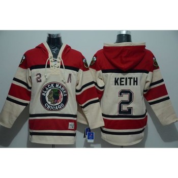 Blackhawks #2 Duncan Keith Cream Sawyer Hooded Sweatshirt Stitched NHL Jersey Blackhawks #2 Duncan Keith Cream Sawyer Hooded Sweatshirt Stitched NHL Jersey