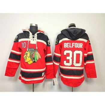 Blackhawks #30 ED Belfour Red Sawyer Hooded Sweatshirt Stitched NHL Jersey Blackhawks #30 ED Belfour Red Sawyer Hooded Sweatshirt Stitched NHL Jersey