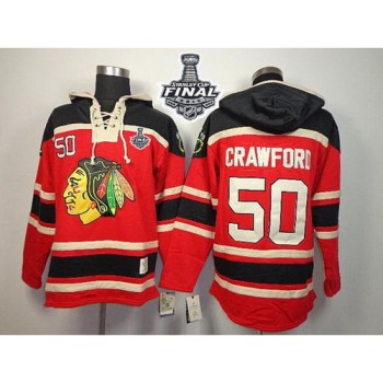 Blackhawks #50 Corey Crawford Red Sawyer Hooded Sweatshirt 2015 Stanley Cup Stitched NHL Jersey Blackhawks #50 Corey Crawford Red Sawyer Hooded Sweatshirt 2015 Stanley Cup Stitched NHL Jersey