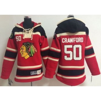 Blackhawks #50 Corey Crawford Red Sawyer Hooded Sweatshirt Stitched Youth NHL Jersey Blackhawks #50 Corey Crawford Red Sawyer Hooded Sweatshirt Stitched Youth NHL Jersey