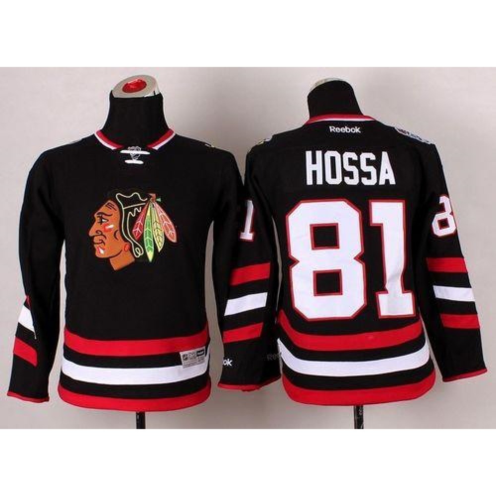 Blackhawks #81 Marian Hossa Black 2014 Stadium Series Stitched Youth NHL Jersey