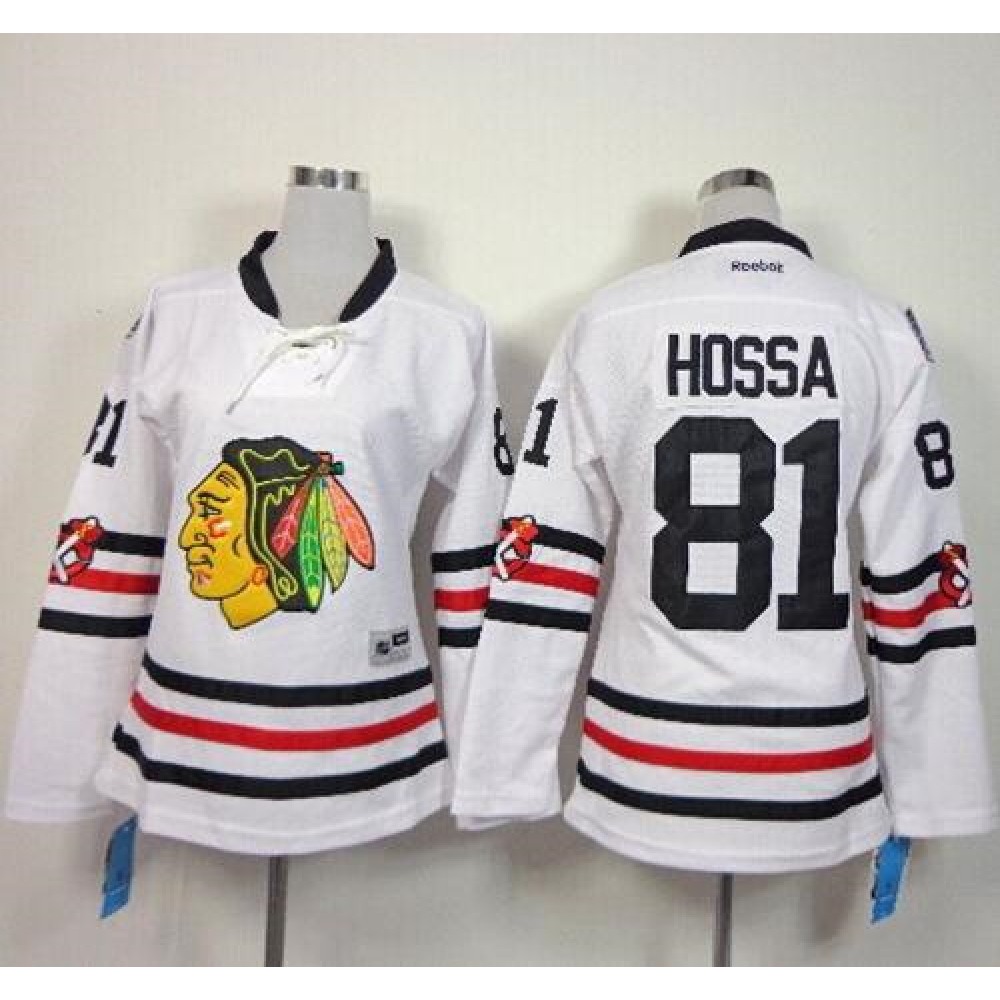 Blackhawks #81 Marian Hossa White 2015 Winter Classic Women's Stitched NHL Jersey