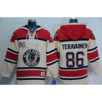 Blackhawks #86 Teuvo Teravainen Cream Sawyer Hooded Sweatshirt Stitched NHL Jersey Blackhawks #86 Teuvo Teravainen Cream Sawyer Hooded Sweatshirt Stitched NHL Jersey