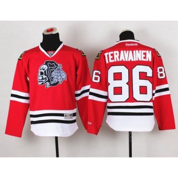 Blackhawks #86 Teuvo Teravainen Red(White Skull) Stitched Youth NHL Jersey Blackhawks #86 Teuvo Teravainen Red(White Skull) Stitched Youth NHL Jersey