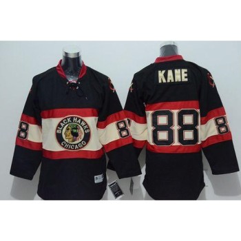 Blackhawks #88 Patrick Kane Black Stitched Youth New Third NHL Jersey Blackhawks #88 Patrick Kane Black Stitched Youth New Third NHL Jersey