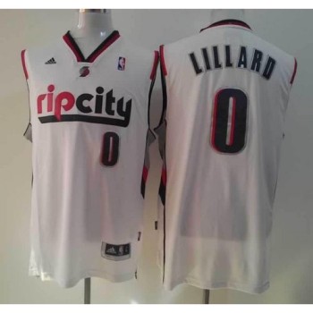 Blazers #0 Damian Lillard White Throwback Stitched NBA Jersey Blazers #0 Damian Lillard White Throwback Stitched NBA Jersey