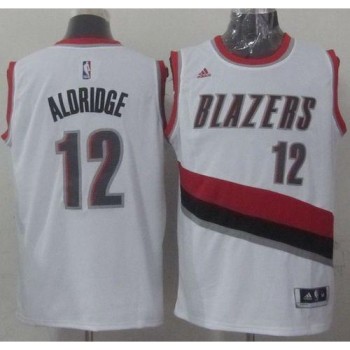 Blazers #12 LaMarcus Aldridge Stitched White NBA Jersey Blazers #12 LaMarcus Aldridge Stitched White NBA Jersey