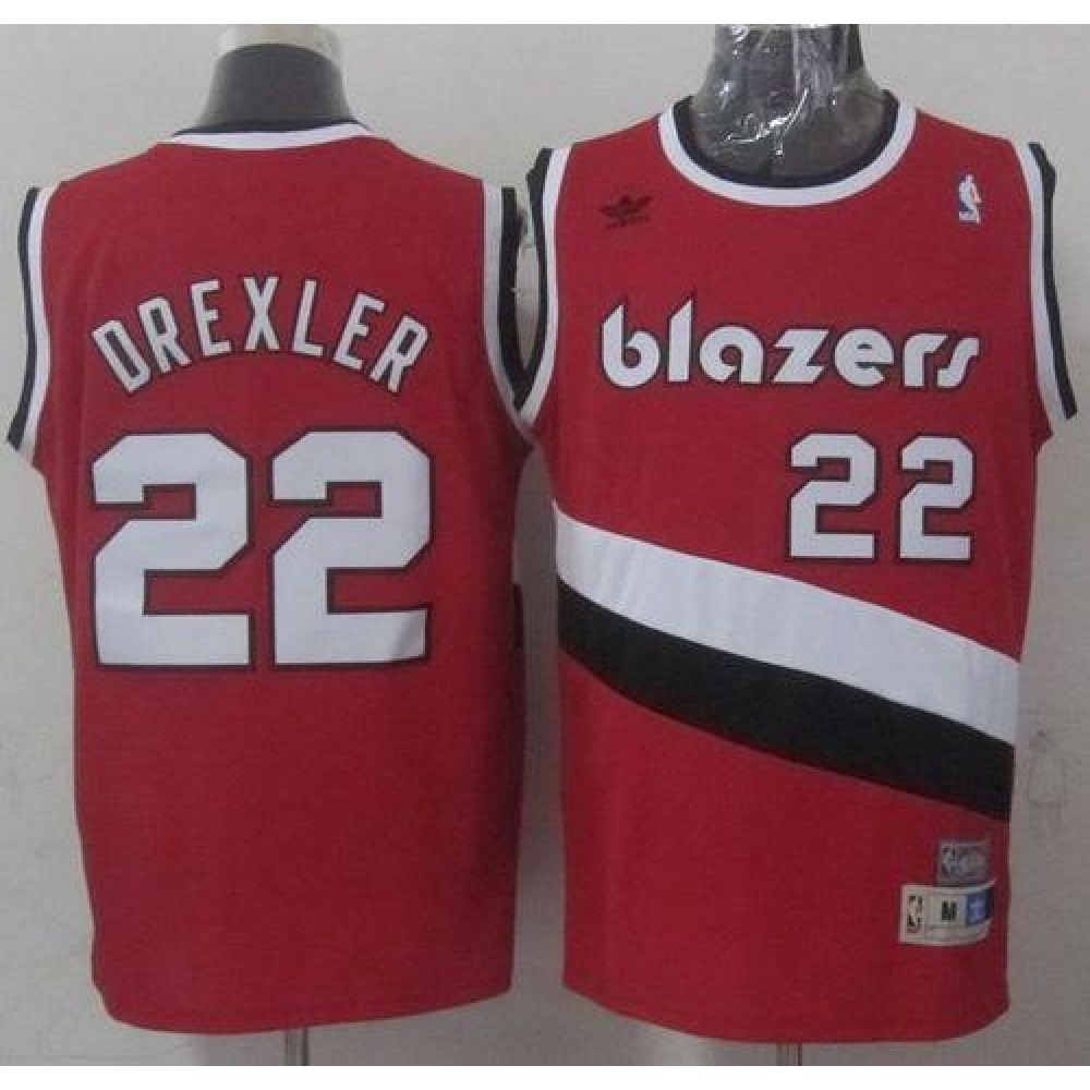 Blazers #22 Clyde Drexler Red Soul Swingman Throwback Stitched NBA Jersey