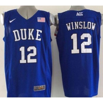Blue Devils #12 Justise Winslow Royal Blue Basketball Elite Stitched NCAA Jersey Blue Devils #12 Justise Winslow Royal Blue Basketball Elite Stitched NCAA Jersey