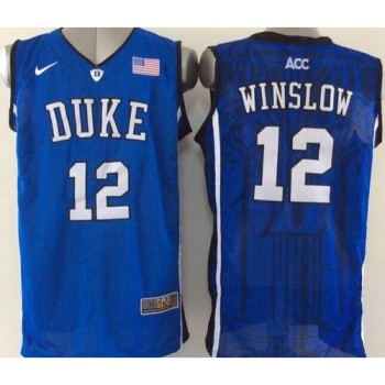 Blue Devils #12 Justise Winslow Royal Blue Basketball New Stitched NCAA Jersey Blue Devils #12 Justise Winslow Royal Blue Basketball New Stitched NCAA Jersey