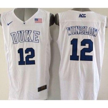Blue Devils #12 Justise Winslow White Basketball Elite Stitched NCAA Jersey Blue Devils #12 Justise Winslow White Basketball Elite Stitched NCAA Jersey