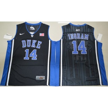 Blue Devils #14 Brandon Ingram Black Basketball Elite V Neck Stitched NCAA Jersey Blue Devils #14 Brandon Ingram Black Basketball Elite V Neck Stitched NCAA Jersey