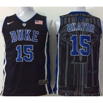 Blue Devils #15 Jahlil Okafor Black Basketball Stitched NCAA Jersey Blue Devils #15 Jahlil Okafor Black Basketball Stitched NCAA Jersey