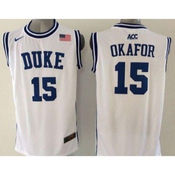 Blue Devils #15 Jahlil Okafor White Basketball New Stitched NCAA Jersey Blue Devils #15 Jahlil Okafor White Basketball New Stitched NCAA Jersey