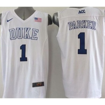 Blue Devils #1 Jabari Parker White Basketball Elite Stitched NCAA Jersey Blue Devils #1 Jabari Parker White Basketball Elite Stitched NCAA Jersey