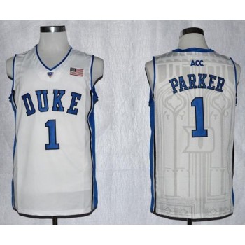 Blue Devils #1 Jabari Parker White Basketball Stitched NCAA Jersey Blue Devils #1 Jabari Parker White Basketball Stitched NCAA Jersey