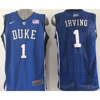 Blue Devils #1 Kyrie Irving Blue Basketball Stitched NCAA Jersey Blue Devils #1 Kyrie Irving Blue Basketball Stitched NCAA Jersey