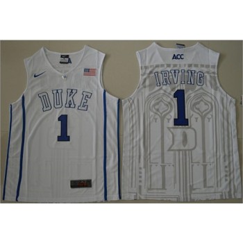 Blue Devils #1 Kyrie Irving White Basketball Stitched NCAA Jersey Blue Devils #1 Kyrie Irving White Basketball Stitched NCAA Jersey