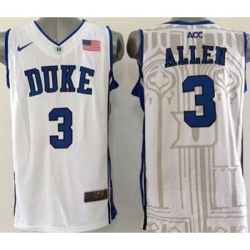 Blue Devils #3 Grayson Allen White Basketball New Stitched NCAA Jersey Blue Devils #3 Grayson Allen White Basketball New Stitched NCAA Jersey