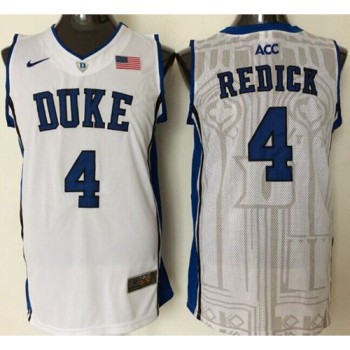 Blue Devils #4 J.J. Redick White Basketball Stitched NCAA Jersey Blue Devils #4 J.J. Redick White Basketball Stitched NCAA Jersey