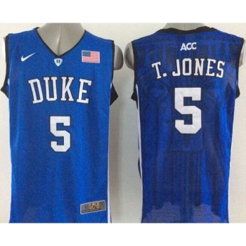 Blue Devils #5 Tyus Jones Royal Blue Basketball New Stitched NCAA Jersey Blue Devils #5 Tyus Jones Royal Blue Basketball New Stitched NCAA Jersey