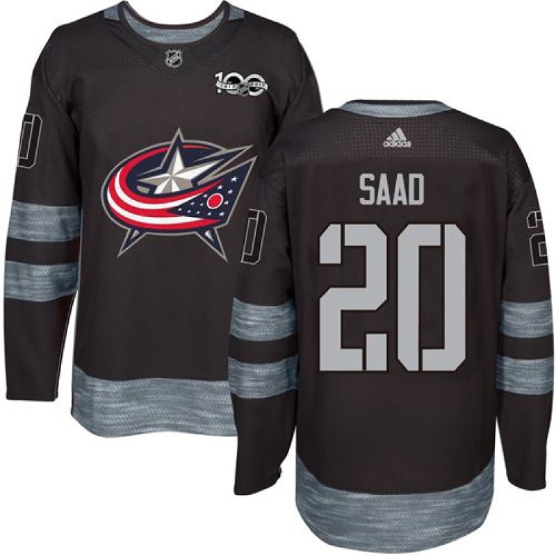 Blue Jackets #20 Brandon Saad Black 1917-2017 100th Anniversary Stitched NHL Jersey Blue Jackets #20 Brandon Saad Black 1917-2017 100th Anniversary Stitched NHL Jersey