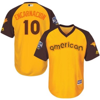 Blue Jays #10 Edwin Encarnacion Gold 2016 All-Star American League Stitched Youth MLB Jersey Blue Jays #10 Edwin Encarnacion Gold 2016 All-Star American League Stitched Youth MLB Jersey