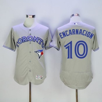 Blue Jays #10 Edwin Encarnacion Grey Flexbase Authentic Collection Stitched MLB Jersey Blue Jays #10 Edwin Encarnacion Grey Flexbase Authentic Collection Stitched MLB Jersey