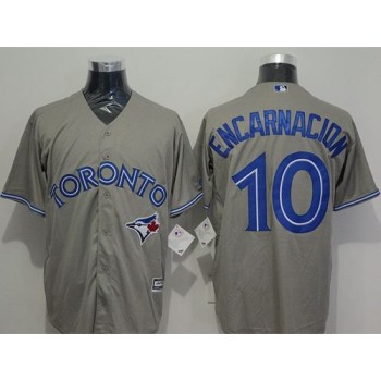 Blue Jays #10 Edwin Encarnacion Grey New Cool Base Stitched MLB Jersey Blue Jays #10 Edwin Encarnacion Grey New Cool Base Stitched MLB Jersey